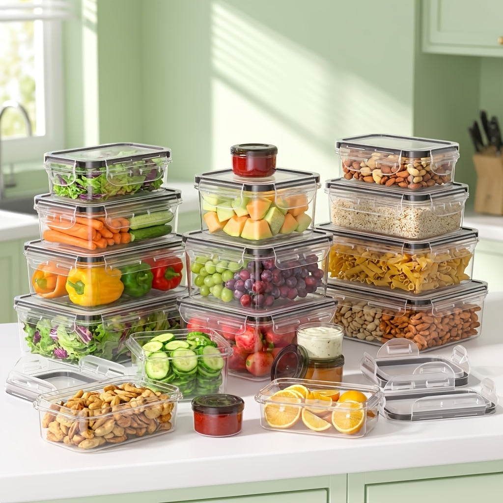 Airtight Latch & Microwave-Safe Food Storage Container Set (Set of 48)