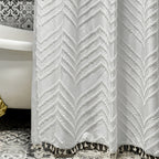 Bohemian 3D Floral Tassel Polyester Shower Curtain (70 x 70 in)