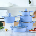 Stone-Coated Nonstick Aluminum Cookware Set (10-Piece)