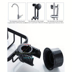 Space-Saving Corrosion-Resistant Hanging Shower Rack (Set of 2)