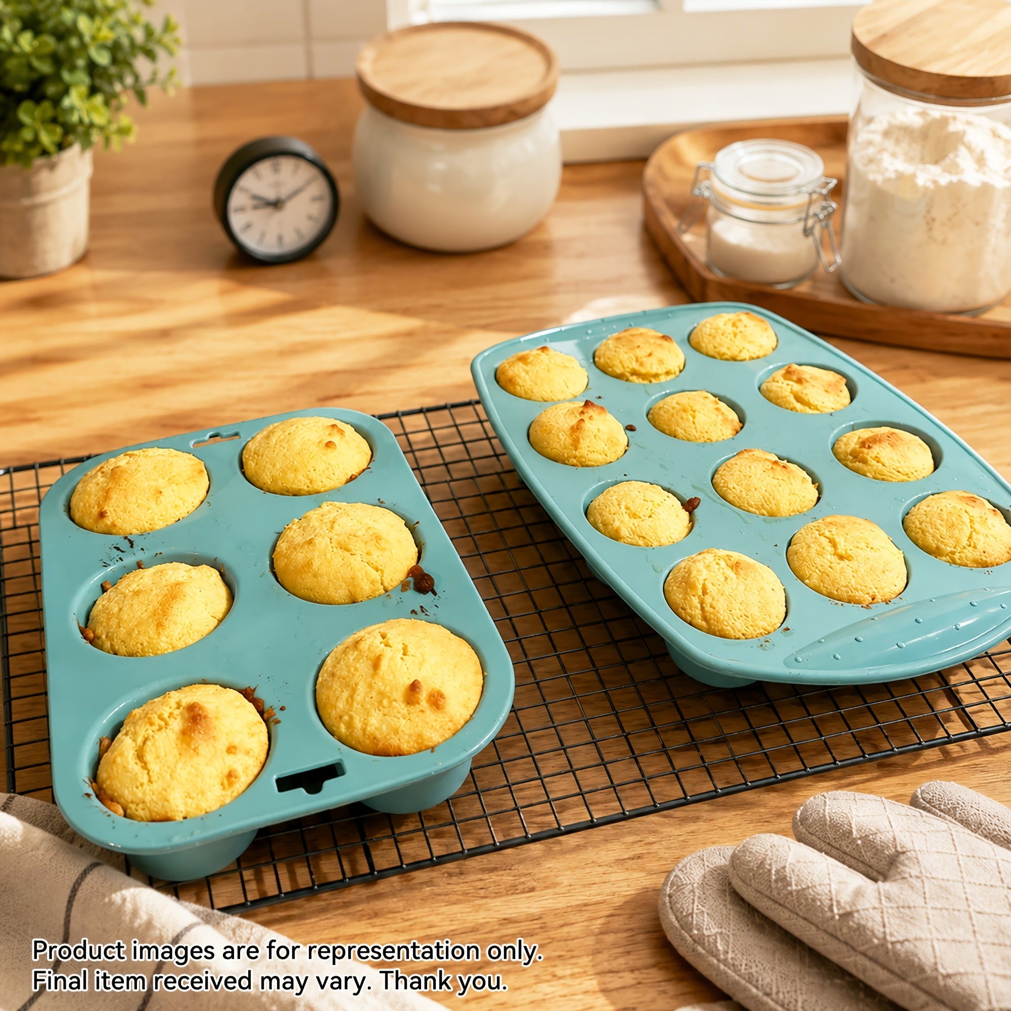 Oven-Safe Silicone Multi-Shape Baking Mold Set