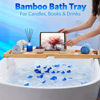 Retractable Bamboo Multi-Slot Bathtub Caddy