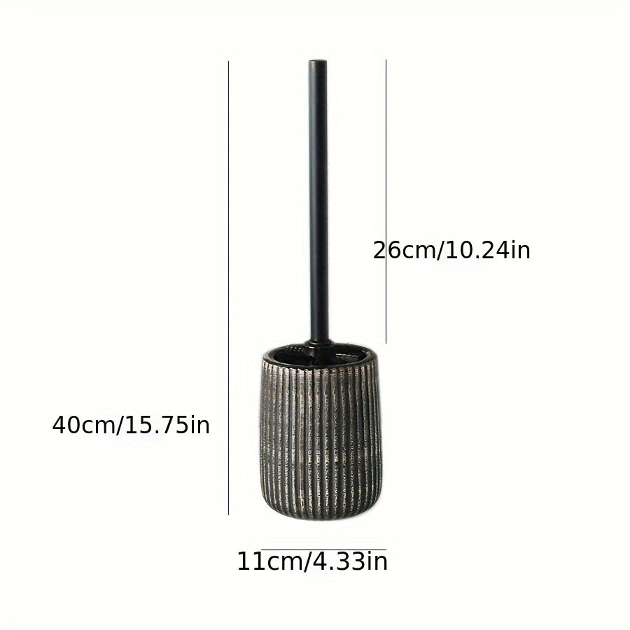 Durable Hygienic Ceramic Toilet Brush & Holder (Floor-Mount)