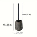 Durable Hygienic Ceramic Toilet Brush & Holder (Floor-Mount)