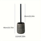Durable Hygienic Ceramic Toilet Brush & Holder (Floor-Mount)