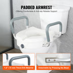 Adjustable Width & Twist-Lock Raised Toilet Seat (350 lb Capacity)