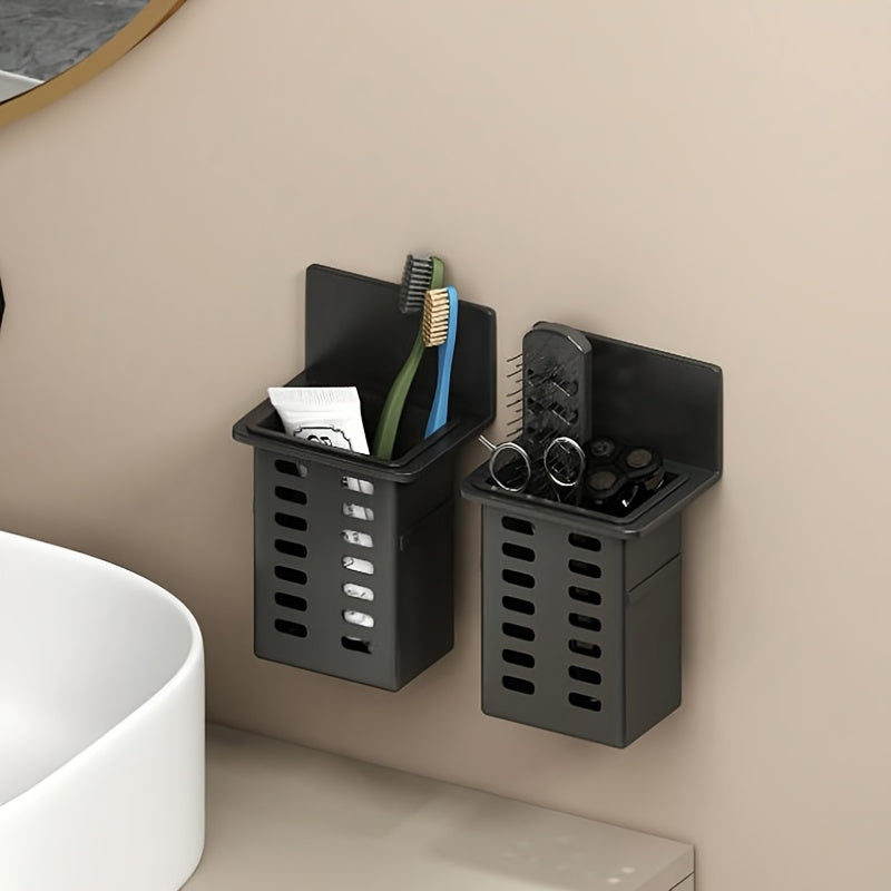 Wall-Mounted Space-Saving Toothbrush & Toothpaste Holder