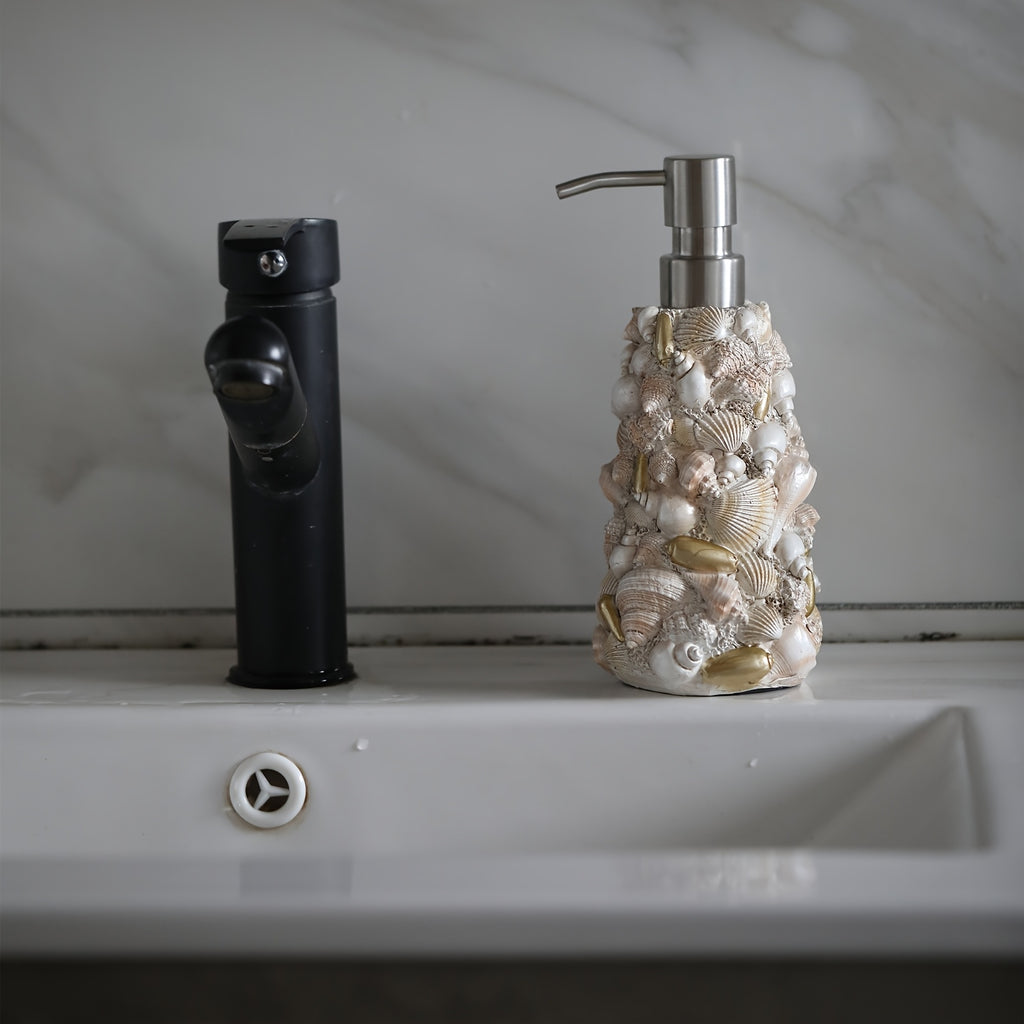 Refillable Shell-Shaped Resin Soap Dispenser (Floor Mount)