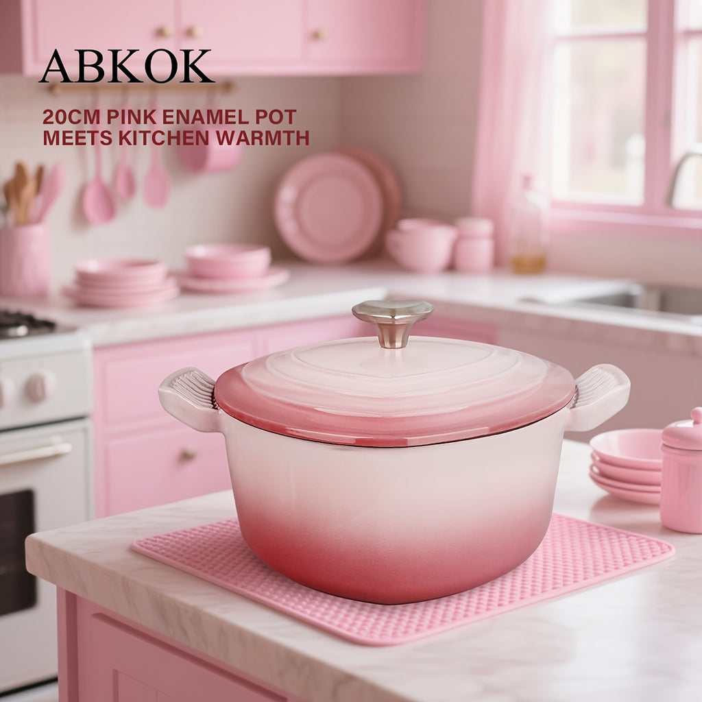 Enameled Non-Stick Heart-Shaped Cast Iron Casserole (2-Quart)