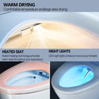 Warm Water & Heated Bidet Toilet Seat (Wireless Remote)