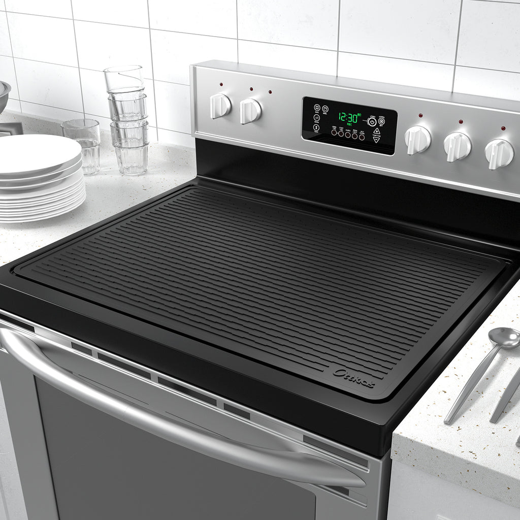 Thick Anti-Slip Silicone Stovetop Protector & Drying Mat (30x21 in)