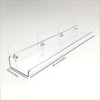 No-Drill Transparent Vinyl Hanging Shelf