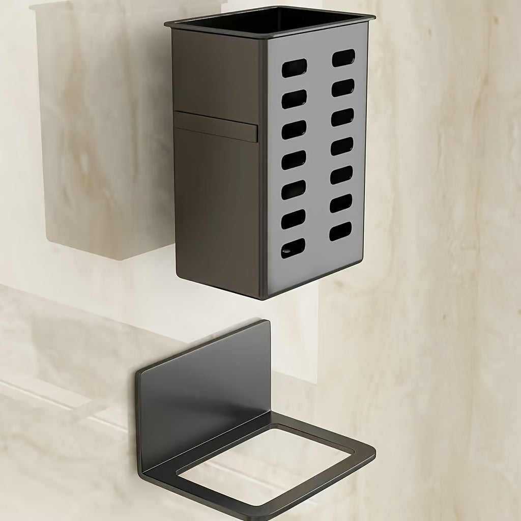 Wall-Mounted Space-Saving Toothbrush & Toothpaste Holder