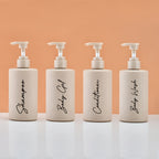 Wheat Straw Refillable Shower Dispensers (4 x 300ml)
