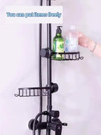 Space-Saving Corrosion-Resistant Hanging Shower Rack (Set of 2)