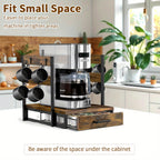 Space-Saving Wood Coffee Pod Organizer (35-Pod Capacity, Mug Rack)
