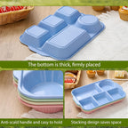 Break-Resistant 5-Compartment Dinner Plate (Set of 2)