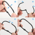 Rust-Resistant Anti-Tangle Oval Snap Shower Curtain Rings (Set of 13)