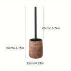 Durable Hygienic Ceramic Toilet Brush & Holder (Floor-Mount)