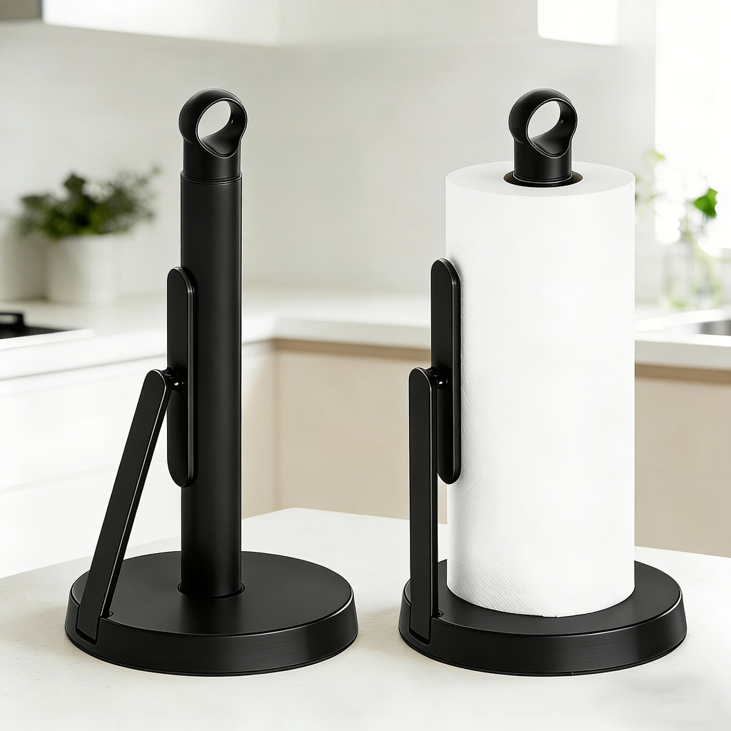 Heavy-Duty Stainless Steel Tension Arm Paper Towel Holder (Countertop)