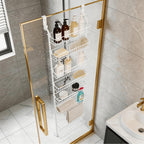 Heavy-Duty Wrought Iron Over-Door Shower Caddy (Multi-Tier)