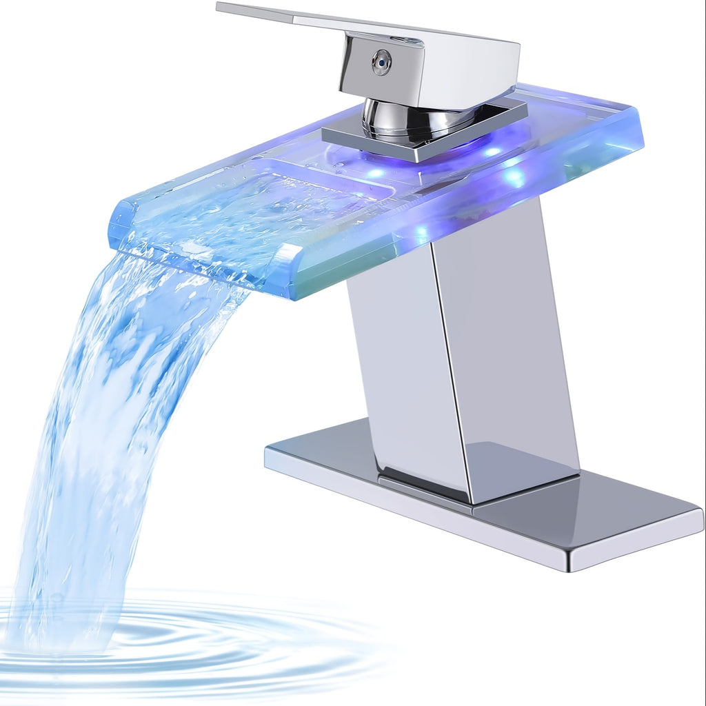 Solid Brass Ceramic Valve Single-Handle Bathroom Faucet (Deck Plate Included)