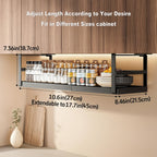 Adjustable Carbon Steel Under-Cabinet Storage Rack