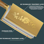 Titanium-Coated Alloy Steel Knife Set (7-Piece, Block & Sharpener)