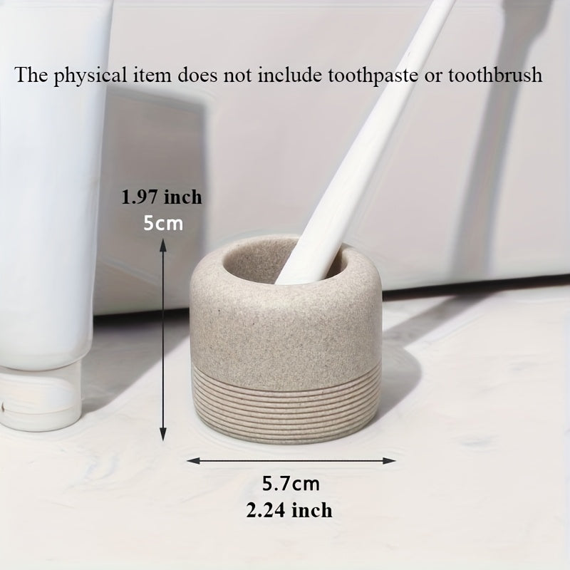 Textured Resin Multi-Compartment Toothbrush Holder
