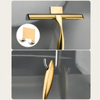 Brass & Stainless Steel Shower Squeegee (10-Inch, Square Hook)