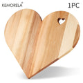 Heart-Shaped Acacia Wood Bread & Cheese Board