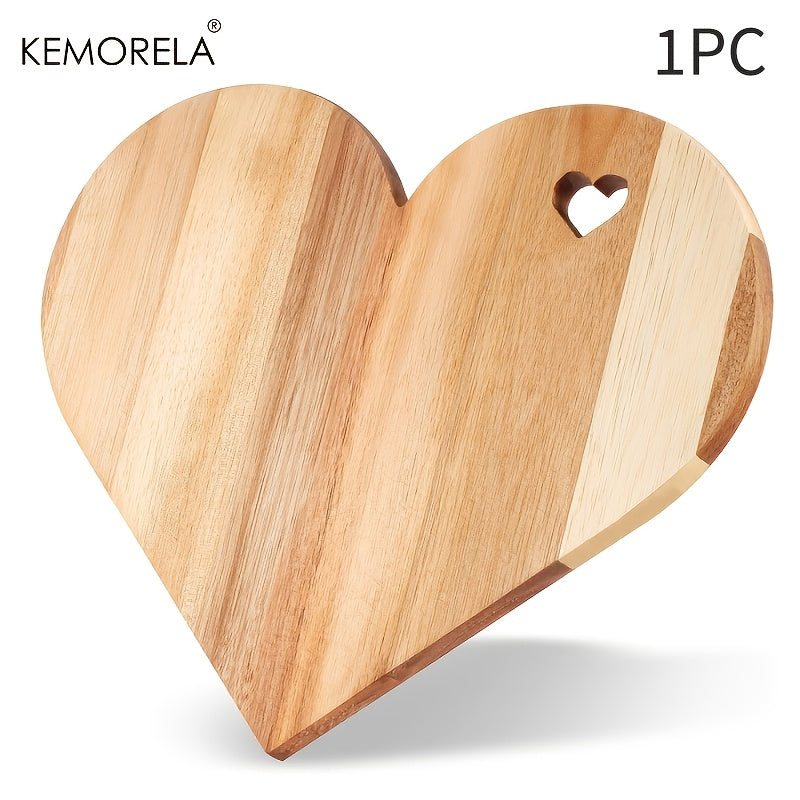 Heart-Shaped Acacia Wood Bread & Cheese Board