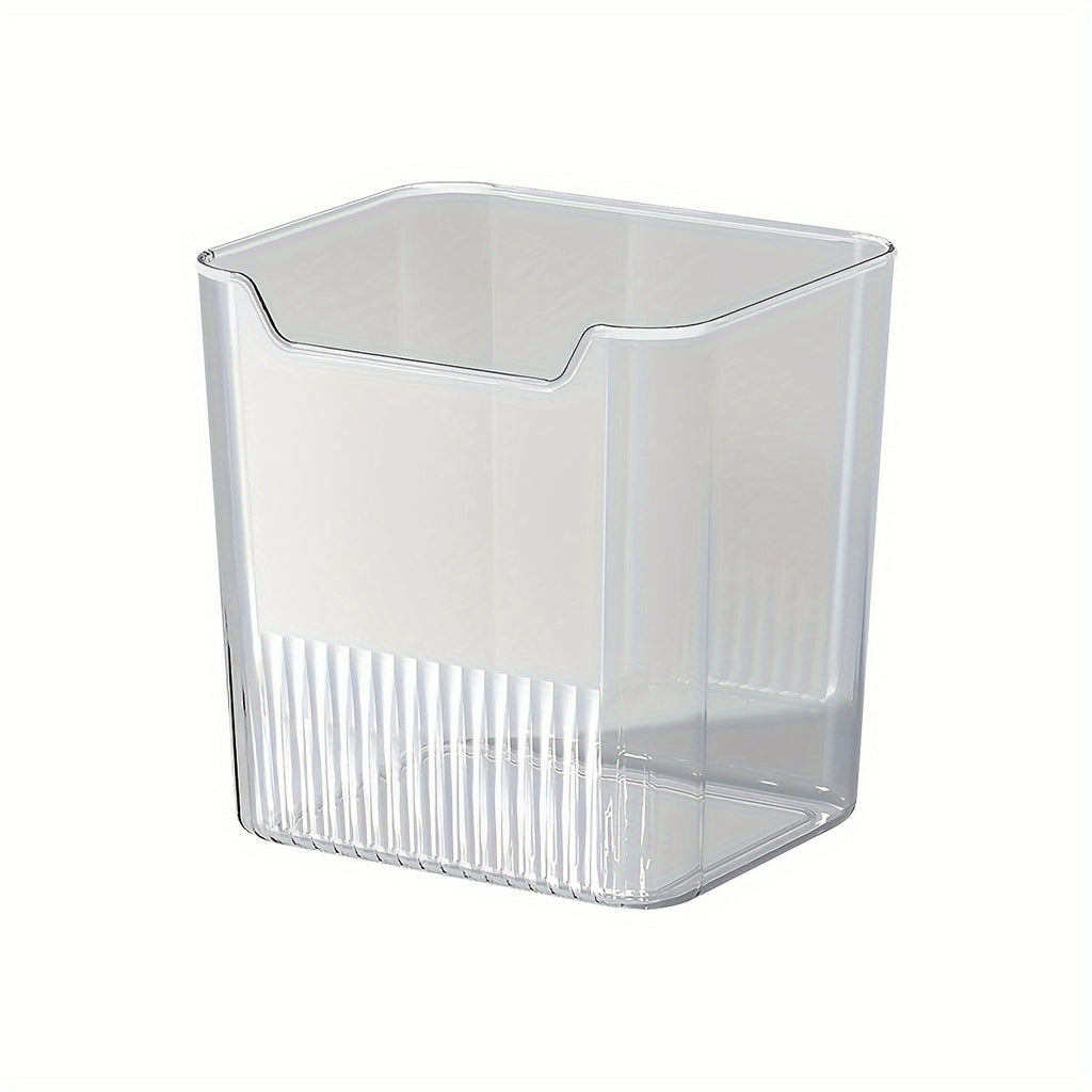 Transparent Food-Safe Easy-Grip Refrigerator Storage Bins (Set of 6)