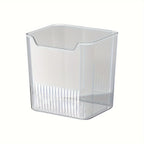 Transparent Food-Safe Easy-Grip Refrigerator Storage Bins (Set of 6)