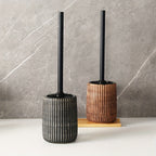 Durable Hygienic Ceramic Toilet Brush & Holder (Floor-Mount)