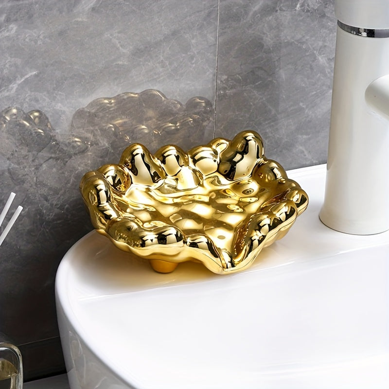 Electroplated Non-Slip Oval Soap Dish