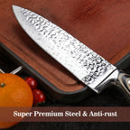 High-Carbon 304 Stainless Steel & Dishwasher-Safe Knife Set (15-Piece)