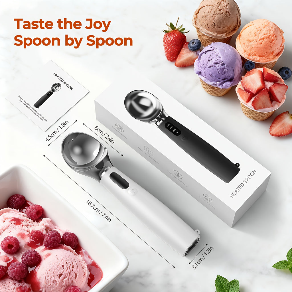Heated USB-C Rechargeable Silicone Ice Cream Scoop