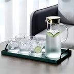 Heat-Resistant Borosilicate Glass Jug & Cup Set (Set of 5 or 7)
