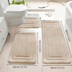Ultra Absorbent & Non-Slip Polyester Bath Mat Set (Set of 3)