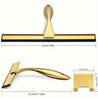 Brass & Stainless Steel Shower Squeegee (10-Inch, Square Hook)