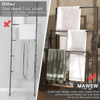 Freestanding Rustic Iron Towel Rack (3-Tier)