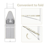 Space-Saving Heat-Resistant Fold-Down Ironing Board (Over-Door)
