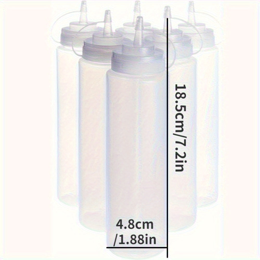 Clear Plastic Precision Nozzle Squeeze Bottles (Set of 8)