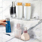 No-Drill Transparent Vinyl Hanging Shelf