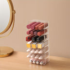Clear Plastic 7-Compartment Lipstick Organizer