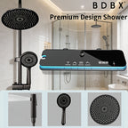 Hydroelectric LED Temperature-Control Wall-Mount Shower Panel