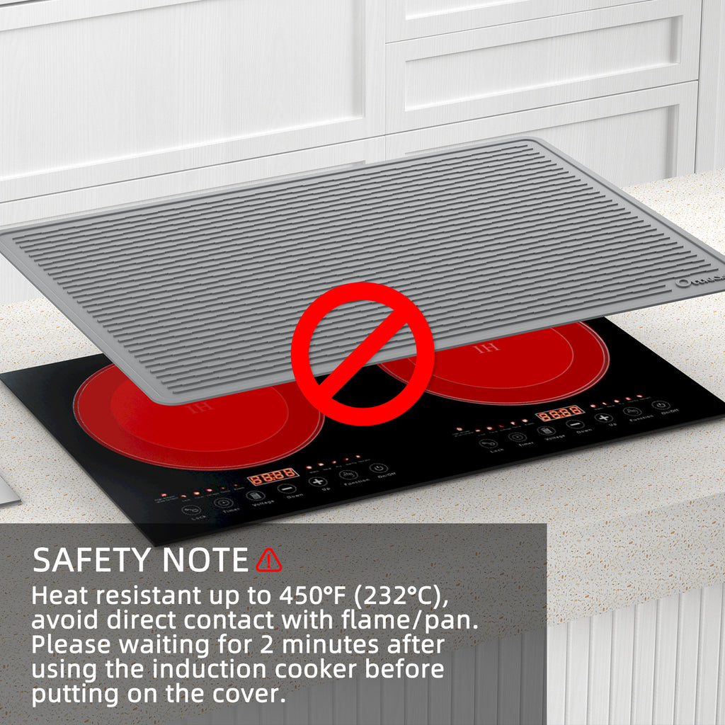 Thick Anti-Slip Silicone Stovetop Protector & Drying Mat (30x21 in)
