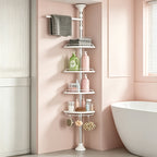 Retractable Punch-Free Rust-Proof Bathroom Corner Storage Rack