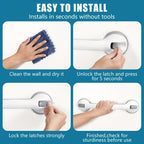 No-Drill Suction-Cup Anti-Slip Grab Bar (17-Inch, Set of 2)